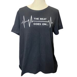 The Beat Goes On Black T-Shirt - Size XL